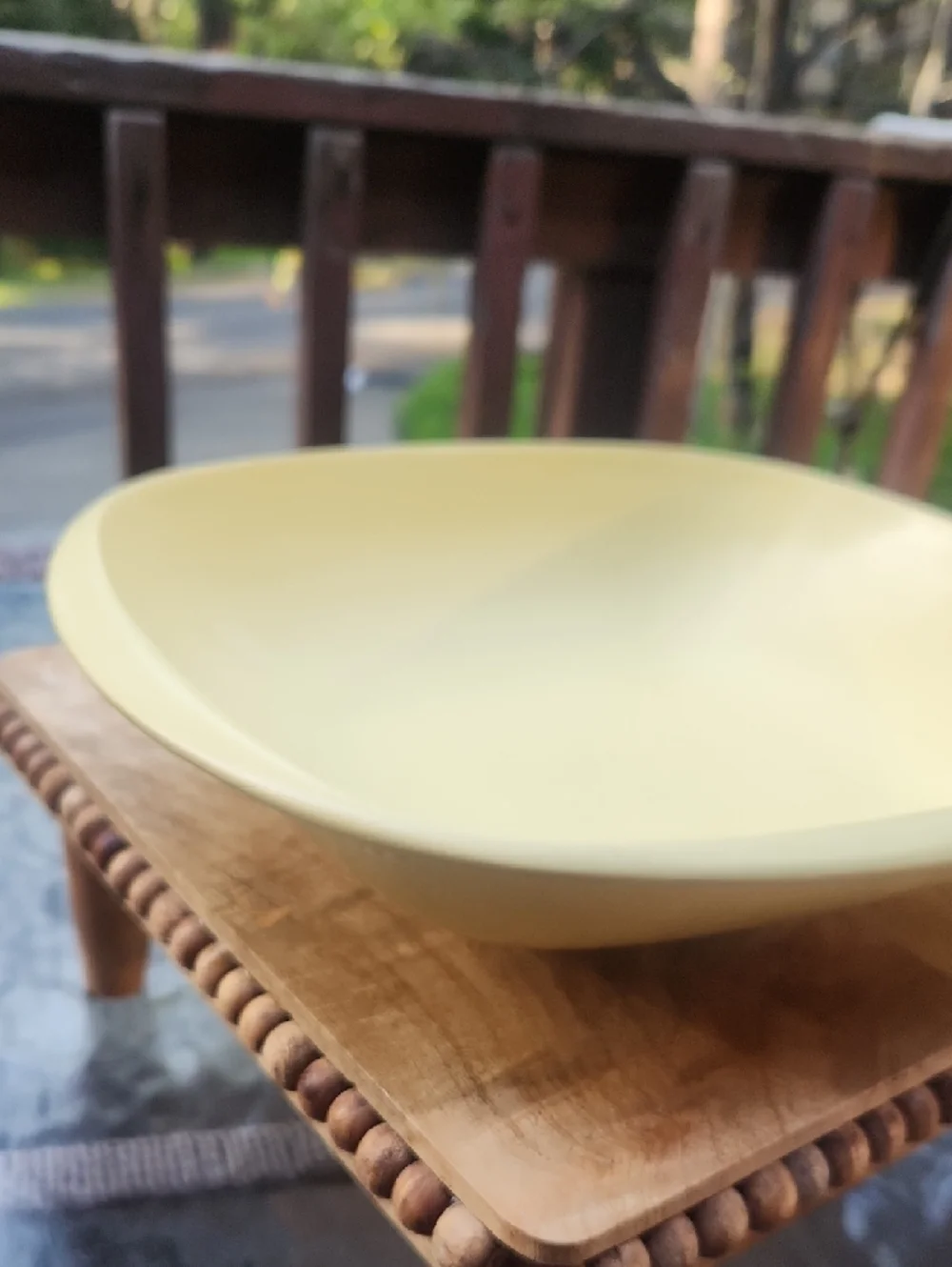 Vintage Yellow Melmac Shallow Kitchen Bowl - MCM / Grandmacore